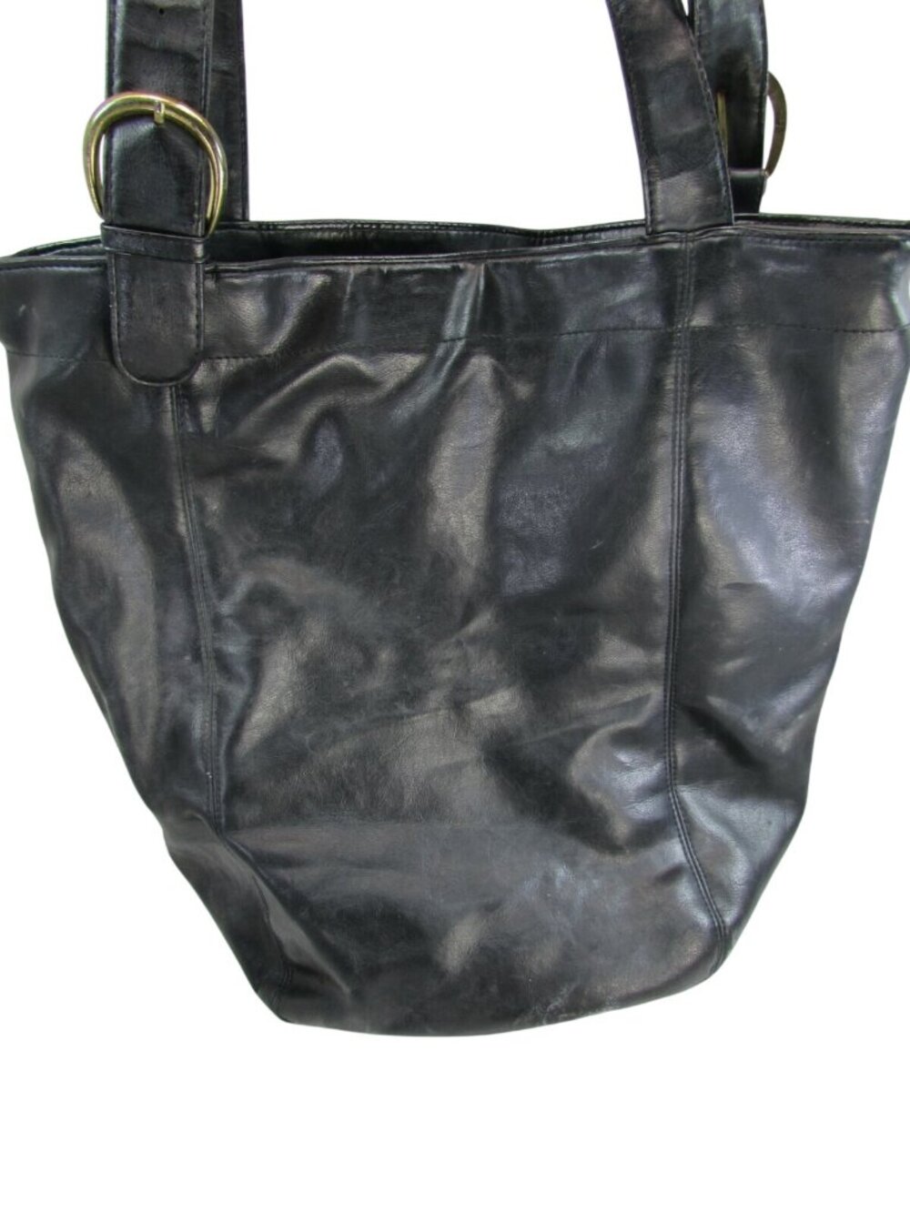 Jackson Large Black Vegan Leather Tote Faux 51402